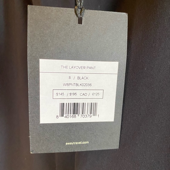 AWAY Travel- The Layover Pants Black Size Small - Picture 7 of 9